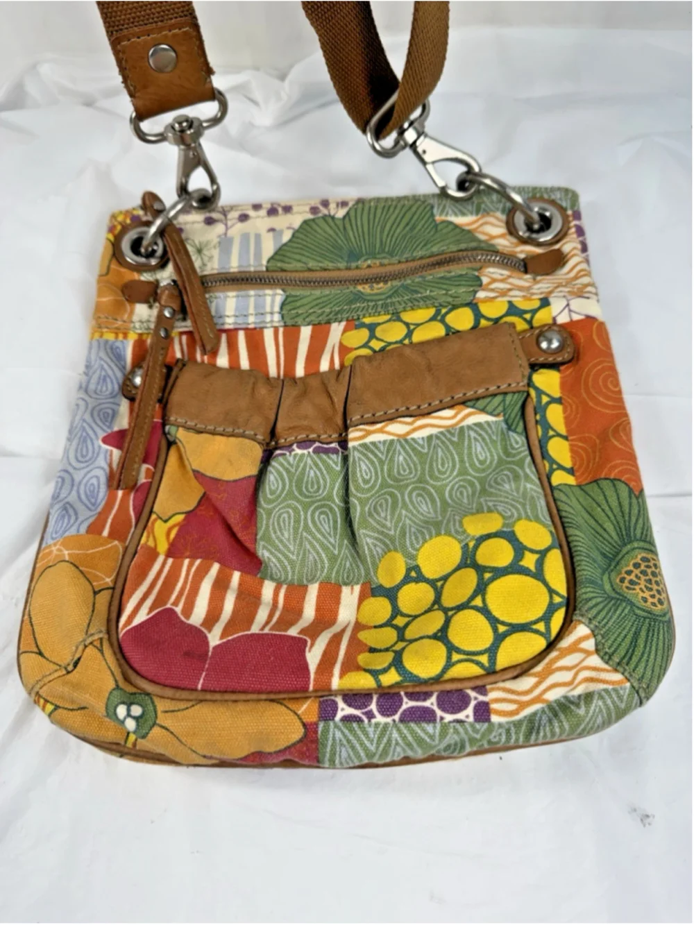 Fossil Canvas Multicolor Canvas Hippy Boho crossbody